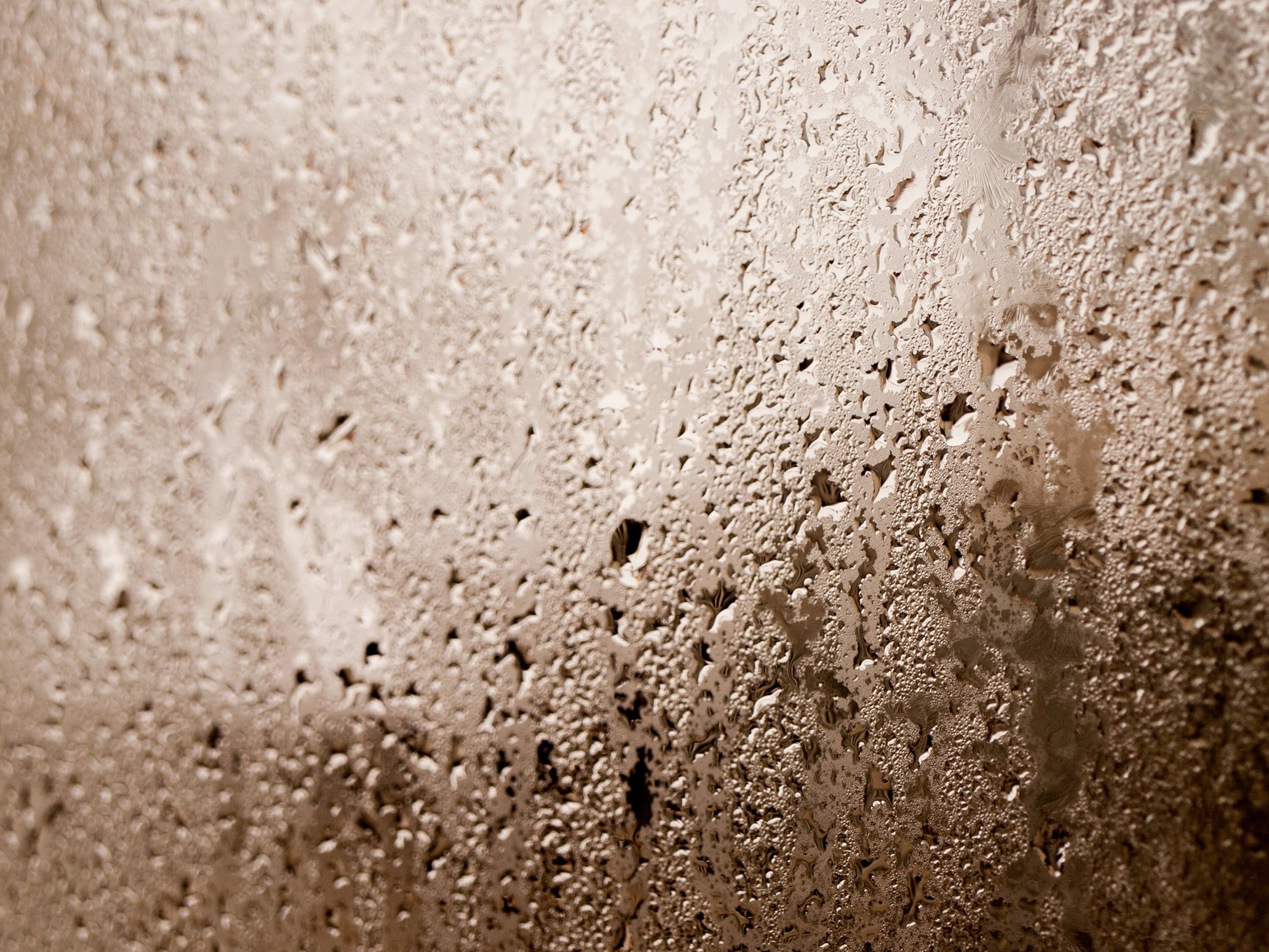 Closeup of sweaty window